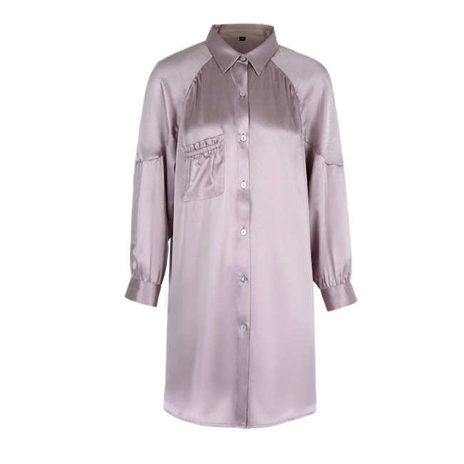Roupa de dormir de seda pura de luxo personalizado camisola camisola de seda
