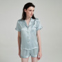 Изготовленная на заказ пижама для дома Mulberry, однотонный шелковый пижамный комплект