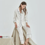 Conjunto de pijamas de verano personalizados al por mayor 100% ropa de descanso de seda de morera para mujeres