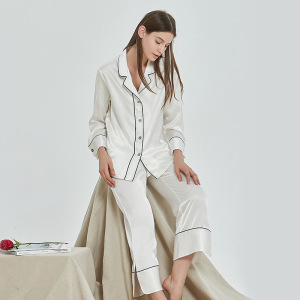 Wholesale Custom Summer Pyjamas Set 100% Mulberry Silk Loungewear For Women