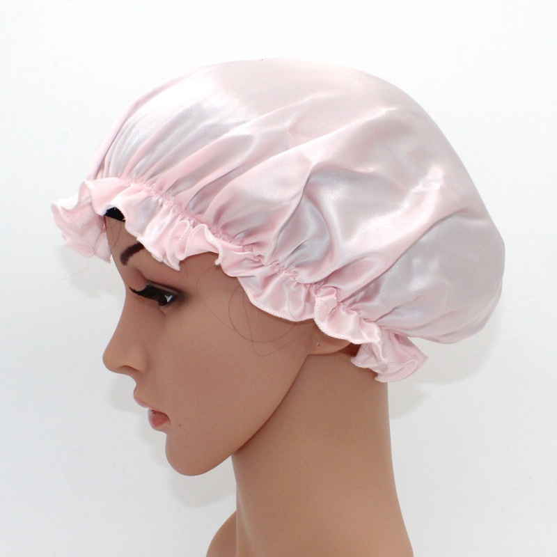 Vente en gros Bonnet de bonnet de cheveux en soie à volants 100 pour dormir  Fournisseurs -Sino