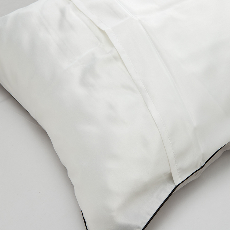 Funda de almohada de poliéster y seda satinada suave y económica personalizable con logotipo bordado