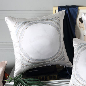 Housse de coussin de canapé en soie pour la taie d'oreiller de conceptions imprimées personnalisées d'hôtel à la maison