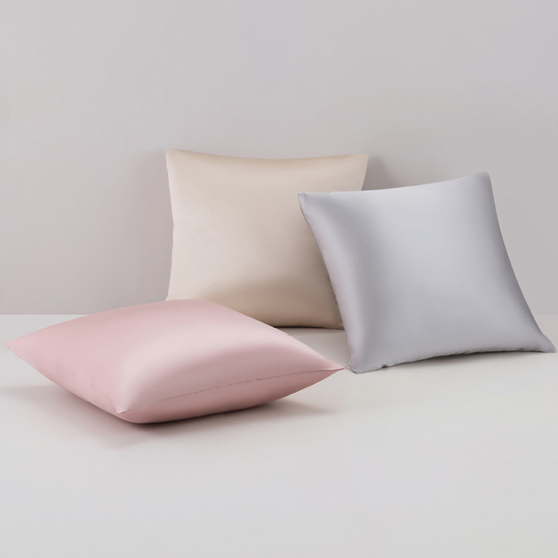 Funda de almohada de tiro de seda 100% decorativa para el hogar personalizado para sala de estar