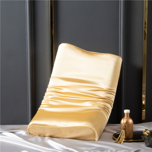 Atacado fronhas de cama de seda personalizadas para travesseiro de látex 40x60cm
