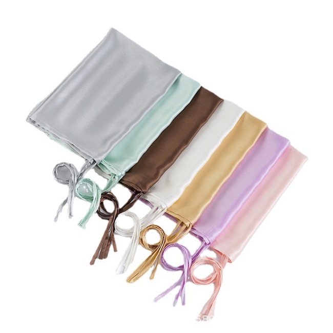 Günstiger Großhandel Custom19 or22 Momme Seidenkissen Handtuch einfach zu binden