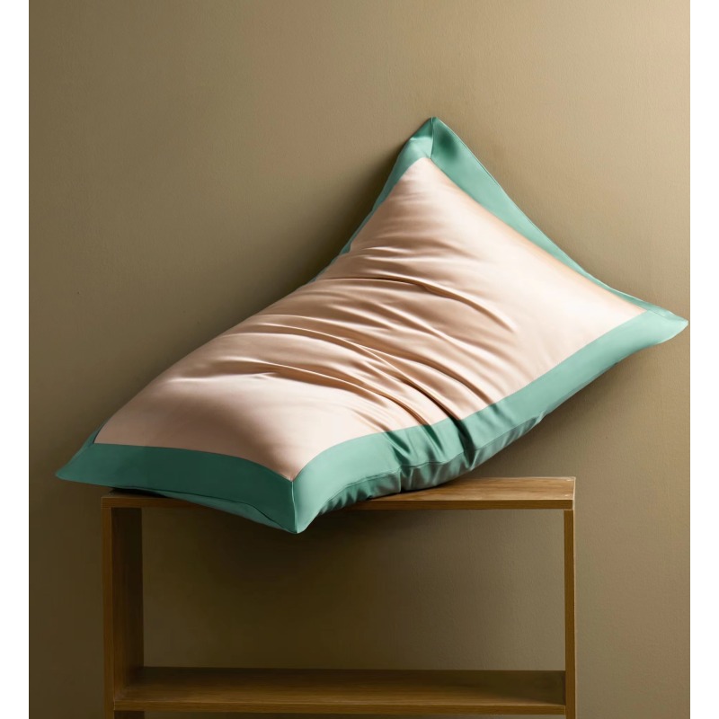 Оптовая продажа 19/22 momme Silk & Lyocell 60S Tencel Envelope Contrast Color Pillow Cases