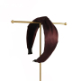 Женская роскошная шелковая повязка на голову, сплошной цвет, эластичная шелковая повязка для волос