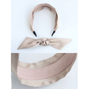 Faixa de cabeça de seda com etiqueta própria e nó de gravata de seda