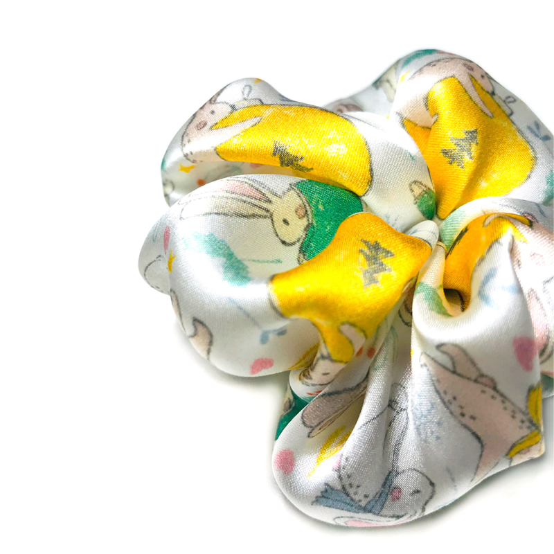 어린이 실크 Scrunchies를 위한 주문 인쇄된 사랑스러운 패턴