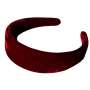 Whoesale Luxury Silk Velvet Fabric Covered Wide Stirnband