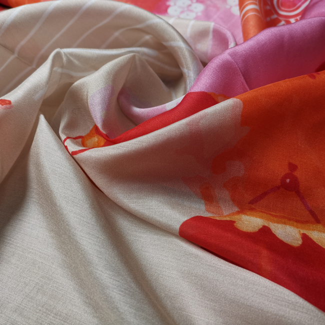 Custom Printed Silk Tencel Fabrics