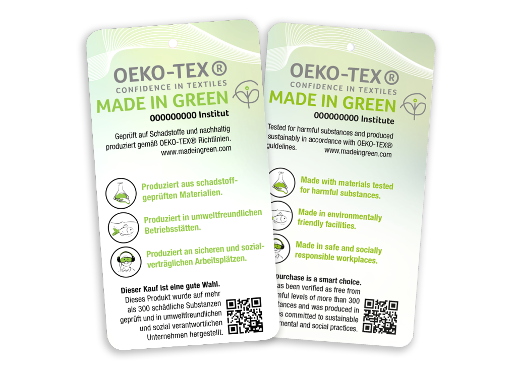 Todos os produtos de seda certificados pela OEKO