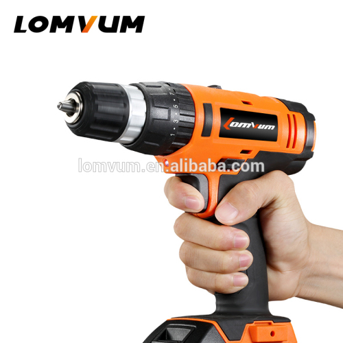 LOMVUM 20V electric rechargeable impact multi-function DC cordless drill with lithium battery