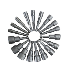6PCS 6mm-17mm Boquillas de manga hexagonal Juego de destornilladores de tuercas magnéticas Llave de vaso de impacto