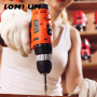 Lomvum rechargeable 12V variable speed cordless mini electric screwdriver with 2 battery