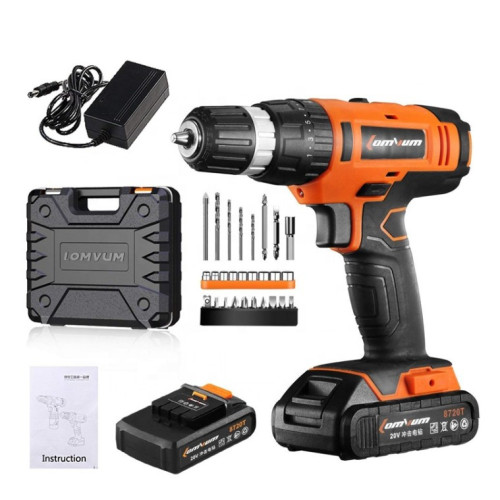 Lomvum CE Approved 18V Li-ion Battery Electric Power Cordless Impact Drill