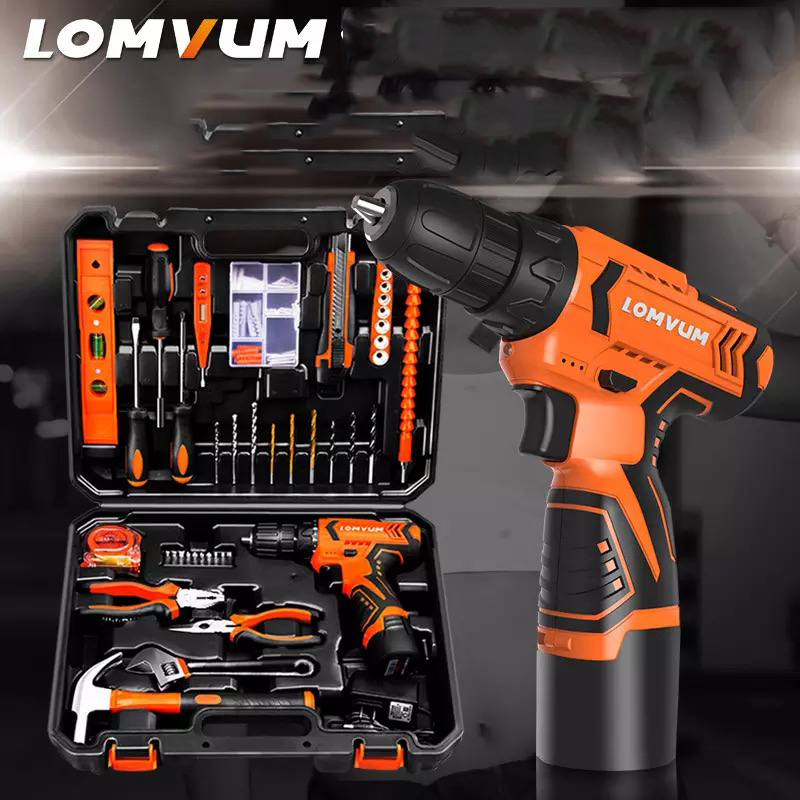LOMVUM Hand Tool Electric tools Multi Functional Electric Cordless Drill Set Tool set DIY