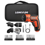 Lomvum 4V LED Light Cordless Portable Mini Electric Screwdriver With 4 Different Adapters set