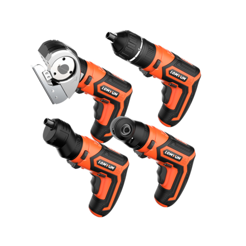 Lomvum 3.6V Mini Cordless Electric Screwdriver with 4 Changeable Heads