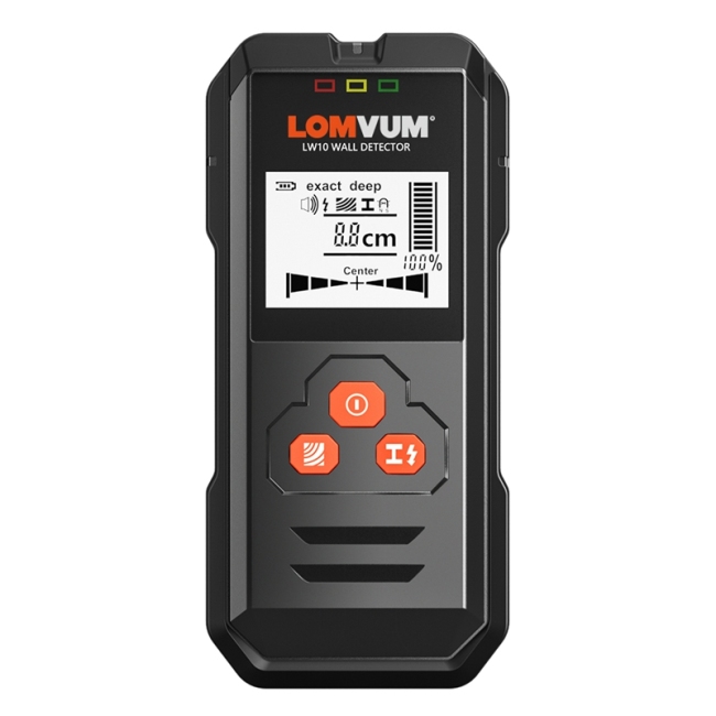 Détecteur de métaux mural LOMVUM détecteur de mur de goujon multifonctionnel portable LCD numérique câble ca scanner de fil en direct