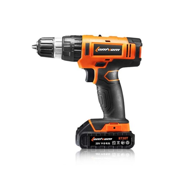LOMVUM 20V Electric Impact Cordless Drill Hammer Drilling Machine Rechargeable Multi-functional
