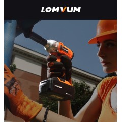 Lomvum 340 NM torque brushless motor impact cordless electric wrench
