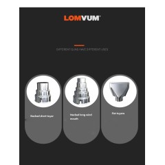 LOMVUM 2000W Professional Power Tools Digital Hot Air Seal Plastic Welding Heat Gun