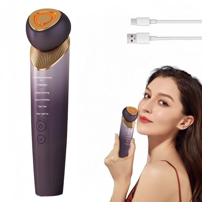 Rechargeable Radio Frequency Skin Tightening RF Facial Beauty Device Eye Lift Massager