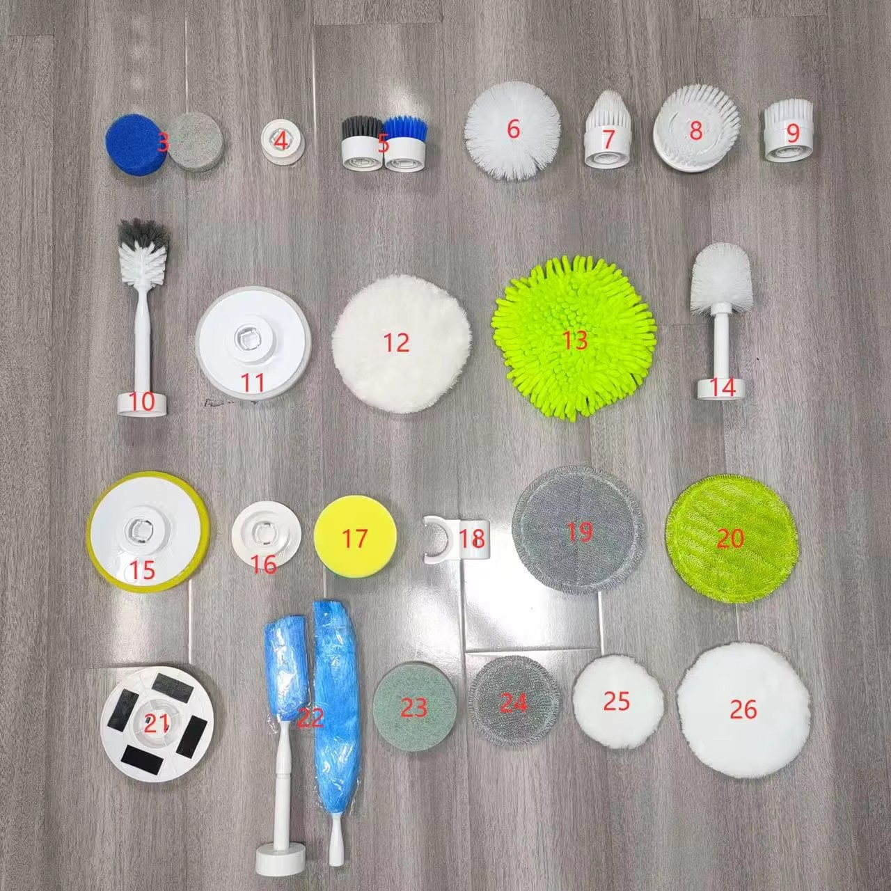 Electric cleaning brush accessories Electric cleaning brush accessories