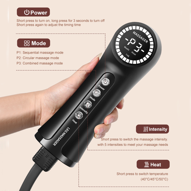 Personal Healthy Care Machine Strong Pressing Airbag Multiple Gears Warm Compression Calf Massager