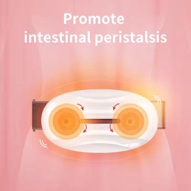 Five-Speed Intensity Wireless Charging Abdominal Waist Massager with Red Light and Hot Compress Vibration Mode