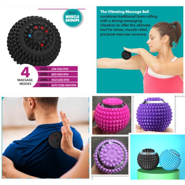 Vibrating Yoga Fitness Electric Massage Ball