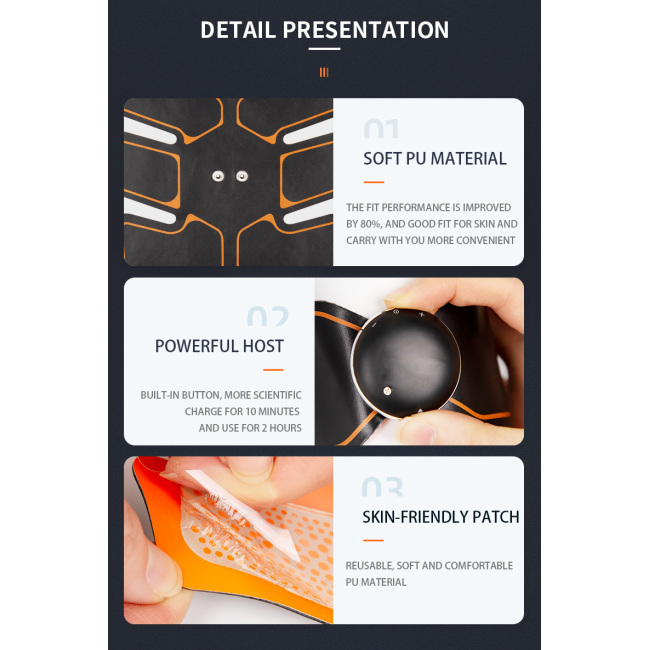 Portable Wireless Remote Control EMS Waist Massager