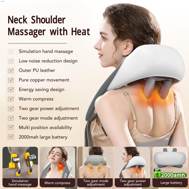 Electric Shiatsu Back Neck and Shoulder Massager