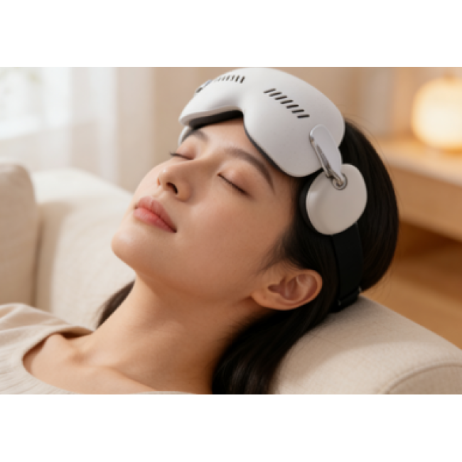 new 4D Smart Eye Massager with Heat & Vibration, Adjustable Breathable Eye Care Mask for Dry Eye & Strain Relief