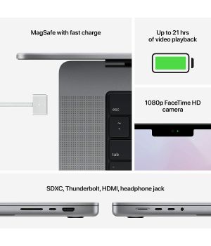 Nueva llegada 2021 Apple MacBook Pro (16 pulgadas, chip Apple M1 Pro con CPU de 10 núcleos y GPU de 16 núcleos, 16 GB de RAM, 512 GB de SSD) Versión en chino portátil