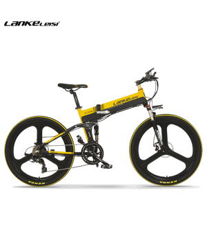 LANKELEISI XT750 400W 26 pollici pieghevole bicicletta elettrica servoassistita 35 km / h 70-90 km Gamma 48 V 10.4 Ah E-bike IP54 impermeabile STOCK Spedizione gratuita