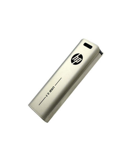 Original genuine (HP) 64G USB3.1 USB Flash Drive X796w champagne gold high-speed business office retractable design, safe and waterproof, Pen Drive Memory Stick for PC Laptop