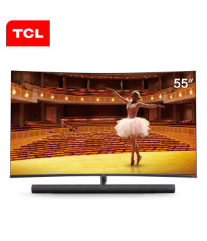 TCL 55C7 Televisor LCD LED curvo inteligente 55K de ultra alta definición de 4 pulgadas Televisor con una gama de colores alta al 136%