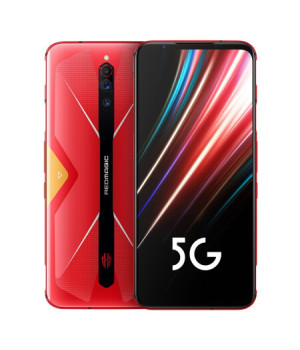 Stock d'origine Red Magic 5G Gaming Mobile Phone Android 10 Snapdragon 865 Red Magic 6.65''AMOLED Turbo 64MP Fingerprint 4500mah HDMI