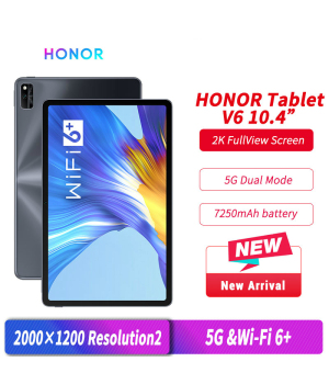 Honor Tablet V6 10.4 Zoll WiFi 6 GB + 128 GB (Magic Night Black) Kirin 985 Flaggschiff-Chip 2K-Vollbild-Multi-Screen-Zusammenarbeit Das weltweit erste Wifi6+-Tablet