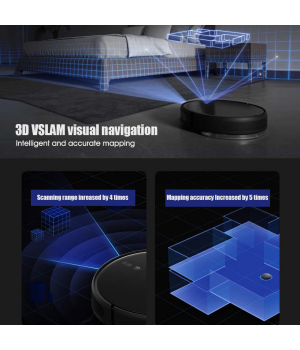 XIAOMI Original MIJIA Roboter-Staubsauger Wireless 1T S-cross™ 3D-Hindernisvermeidung | Visuelle 3D-VSLAM-Navigation | 3000Pa Super-Saugkraft | Integriertes Sweep- und Drag-Design