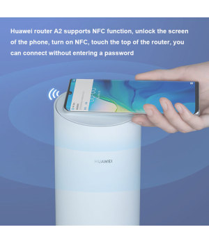 HUAWEI Router A2 Extender WiFi (blanc) Multi-connexion sans carte Connexion par simple contact Protection Internet Processeur quadricœur Tri-bande WIFI haut débit Accélération de jeu mobile