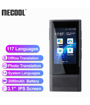 Mecool W1 3.0 AI Voice Photo Translator 3.1 "3.1" IPS 4G WIFI 8 Go de mémoire 2080mAh 117 langues Traduction hors ligne OTG portable