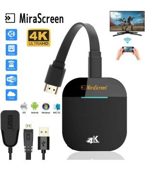 Mirascreen G5 2.4G 5G 4K Dongle HDMI sans fil Clé TV Affichage WiFi Récepteur Dongle HDMI 1080P Miracast Airplay Mirroring To HDTV Projector