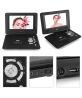 Reproductor de DVD portátil de 9.8 pulgadas, pantalla giratoria, TV recargable, cargador de coche, Gamepad, tarjetas SD USB