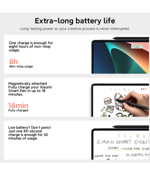 Nuovo originale Xiaomi Stylus Pen 240Hz Disegna scrittura Screenshot 152mm Tablet Screen Touch Xiaomi Smart Pen per Xiaomi Mi Pad 5/5 Pro