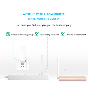 Xiaomi WIFI Répéteur 2 Répéteur Universel Wi-Fi Extender 300 Mbps Prolonge le Signal Sans Fil Routeur Amplificateur Répéteur Universel