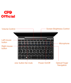 Original nouveau GPD Pocket 2 8 Go 256 Go 7 pouces Slim ordinateur portable de jeu Mini PC ordinateur Netbook CPU Intel Celeron 3965Y système Windows 10